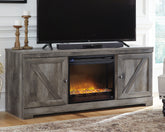 Bay Furniture Gallery - Ashley Furniture - Wynnlow 63" TV Stand with Electric Fireplace - 63" TV Stand with Electric Fireplace / Gray - W440W4